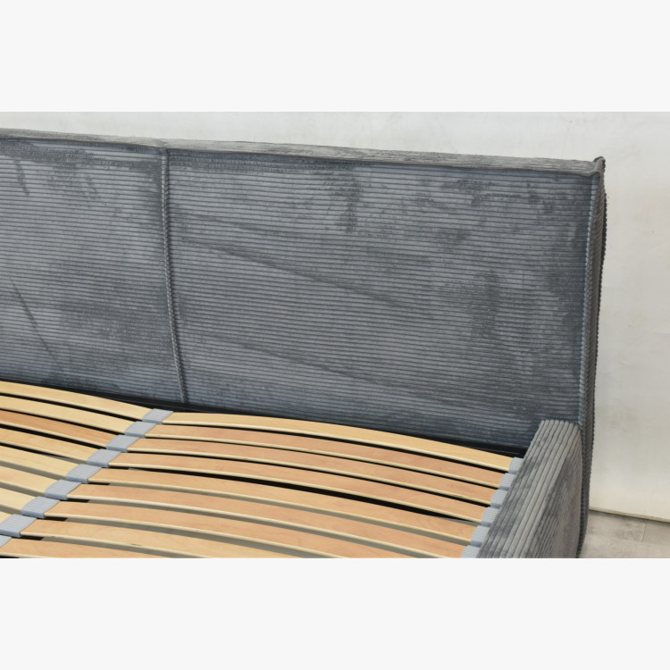 Čalouněná postel Ineza 160x200 s úložným prostorem šedá