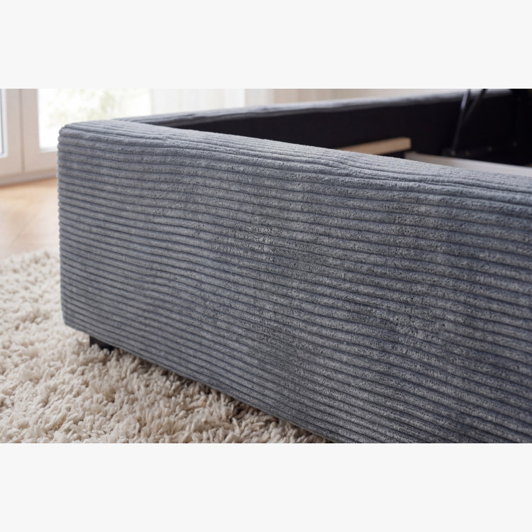 Čalouněná postel Ineza 160x200 s úložným prostorem šedá