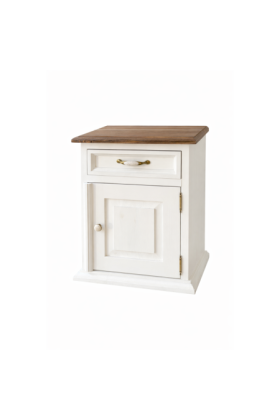 Provence Nachttisch Holz Weiß 44x60x43 cm Landhausstil
