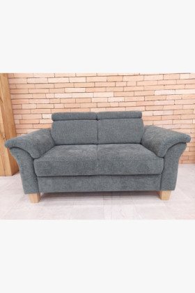 Zweisitzer Sofa Arnga Landhausstil Stoffbezug grau