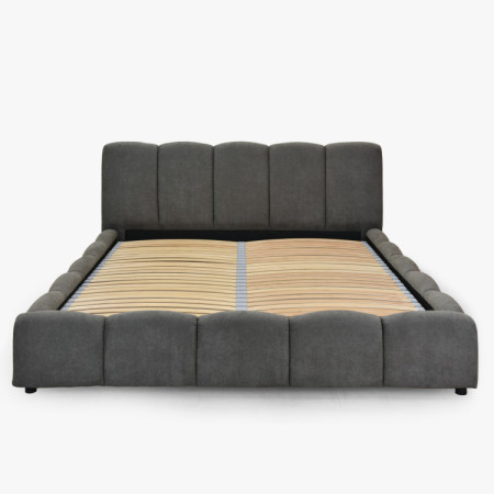 Polsterbett Nubi 180x200 mit Stauraum, grau