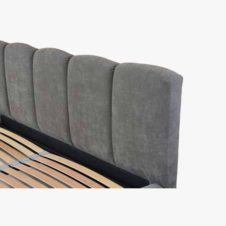 Polsterbett Nubi 180x200 mit Stauraum, grau