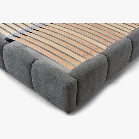 Polsterbett Nubi 180x200 mit Stauraum, grau