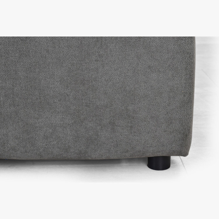 Polsterbett Nubi 180x200 mit Stauraum, grau