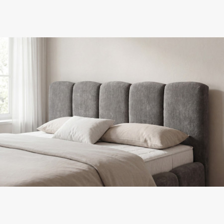 Polsterbett Nubi 180x200 mit Stauraum, grau