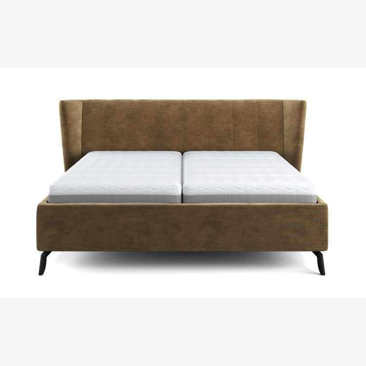 Moderne Polsterbett mit Stauraum Bronze, 180 × 200 cm