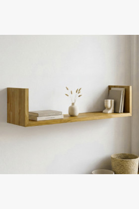 Eiche Wandregal Hugo 80 cm, massiv, geölt