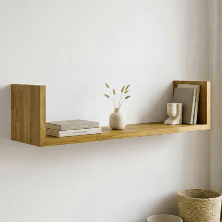Eiche Wandregal Hugo 80 cm, massiv, geölt