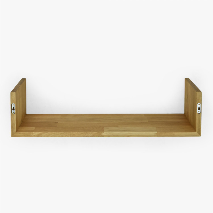 Eiche Wandregal Hugo 80 cm, massiv, geölt