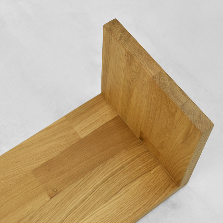 Eiche Wandregal Hugo 80 cm, massiv, geölt