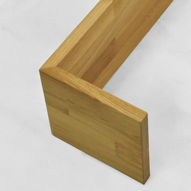 Eiche Wandregal Hugo 80 cm, massiv, geölt