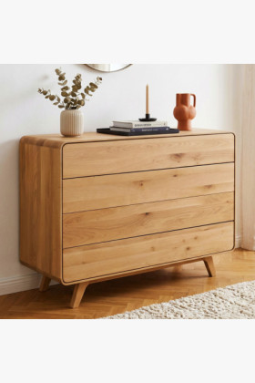 Eichenkommode Avalon 4 Schubladen 120 cm – natur Eiche
