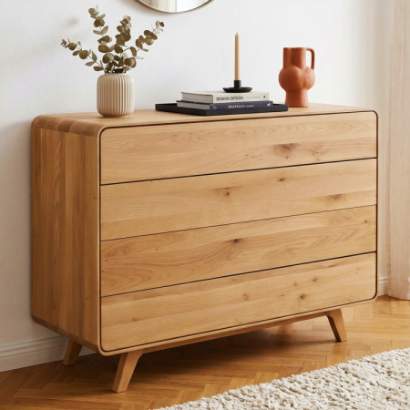 Eichenkommode Avalon 4 Schubladen 120 cm – natur Eiche