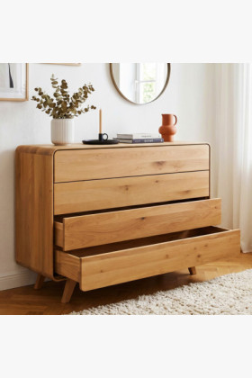 Eichenkommode Avalon 4 Schubladen 120 cm – natur Eiche 2