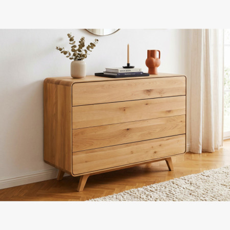 Eichenkommode Avalon 4 Schubladen 120 cm – natur Eiche