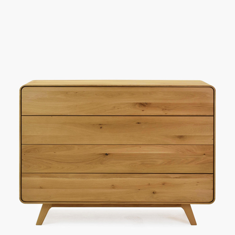 Eichenkommode Avalon 4 Schubladen 120 cm – natur Eiche