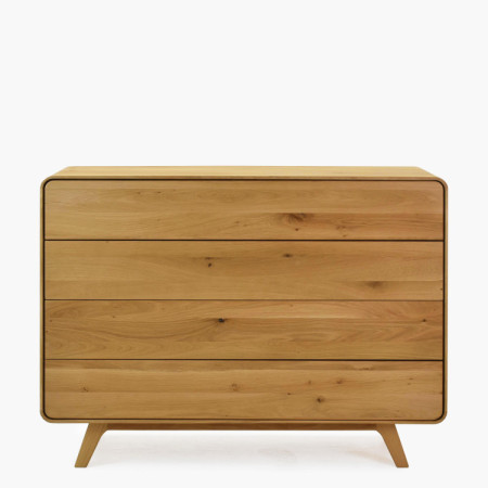 Eichenkommode Avalon 4 Schubladen 120 cm – natur Eiche