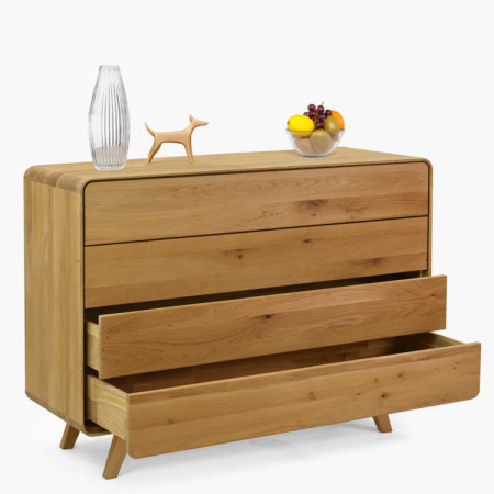 Eichenkommode Avalon 4 Schubladen 120 cm – natur Eiche