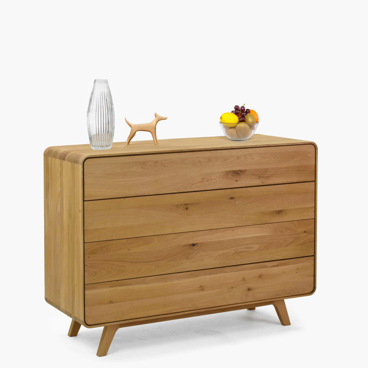 Eichenkommode Avalon 4 Schubladen 120 cm – natur Eiche