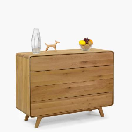 Eichenkommode Avalon 4 Schubladen 120 cm – natur Eiche