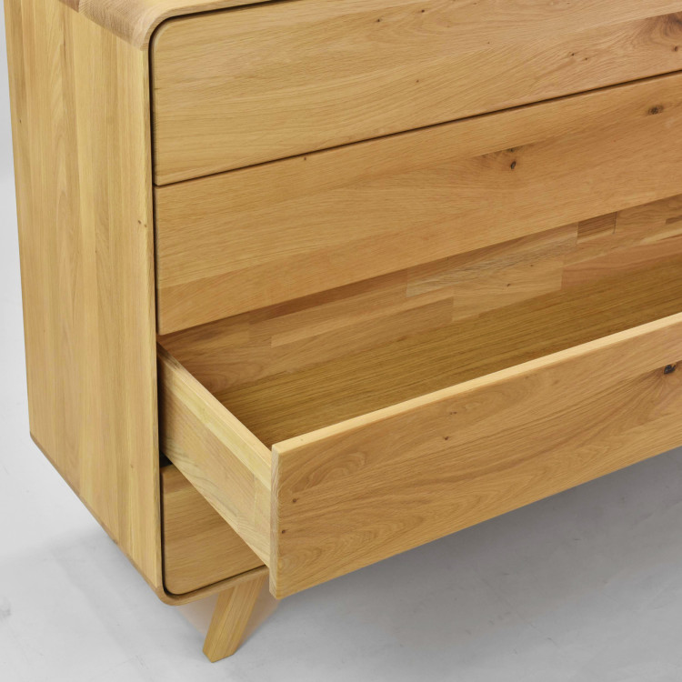 Eichenkommode Avalon 4 Schubladen 120 cm – natur Eiche