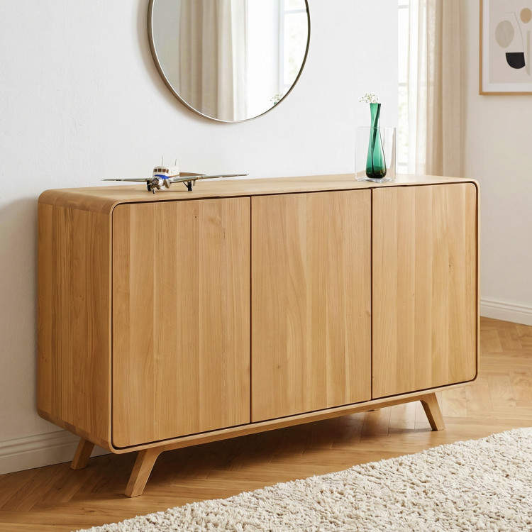 Eichenkommode Avalon 3 Türen 134 cm – Eiche natural