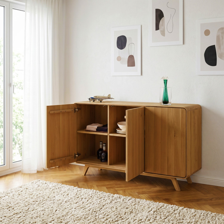 Eichenkommode Avalon 3 Türen 134 cm – Eiche natural