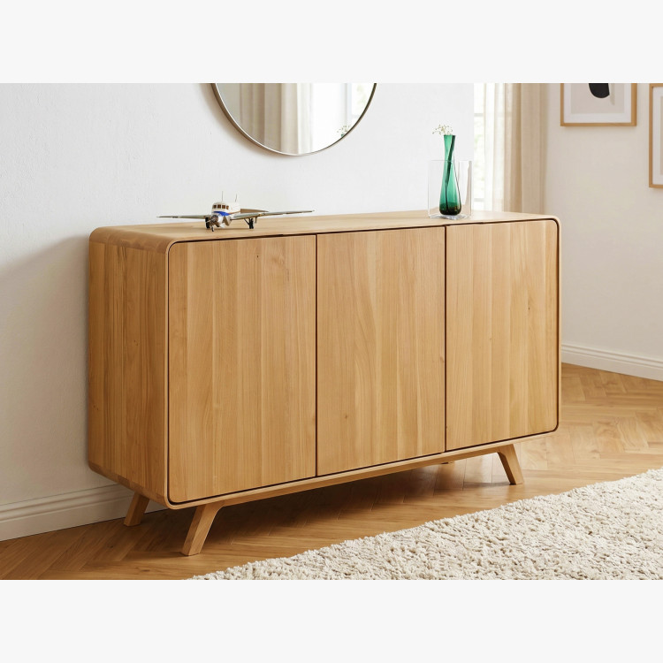 Eichenkommode Avalon 3 Türen 134 cm – Eiche natural