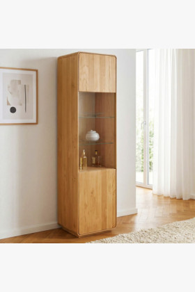 Massive Vitrine Avalon 1-türig Eiche natural