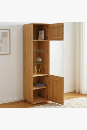 Massive Vitrine Avalon 1-türig Eiche natural 2
