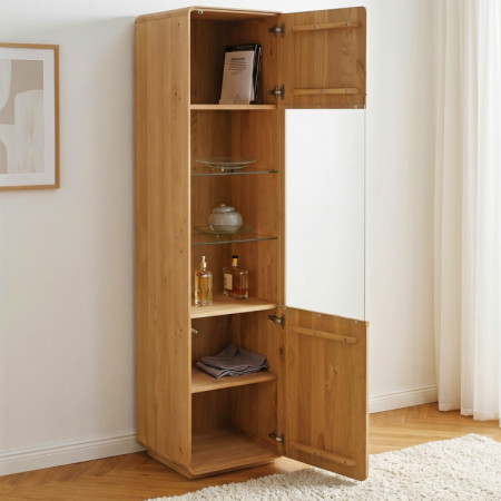 Massive Vitrine Avalon 1-türig Eiche natural