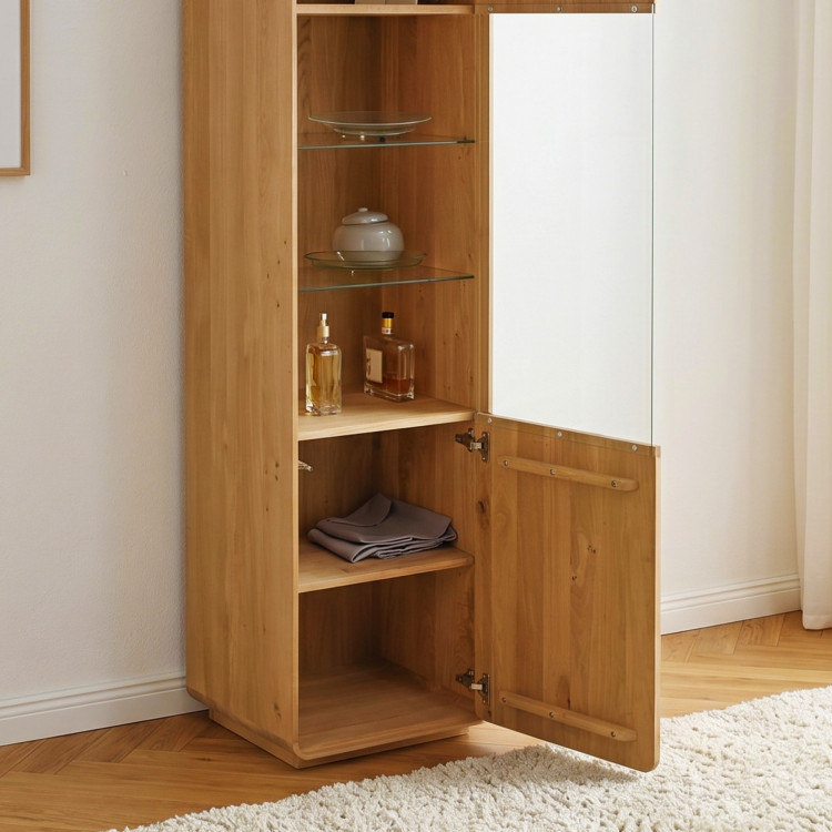 Massive Vitrine Avalon 1-türig Eiche natural