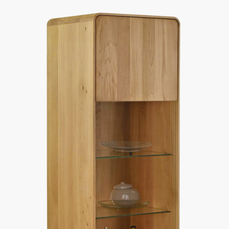 Massive Vitrine Avalon 1-türig Eiche natural