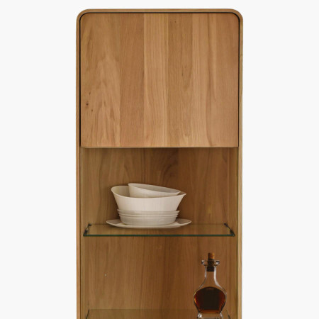 Massive Vitrine Avalon 1-türig Eiche natural