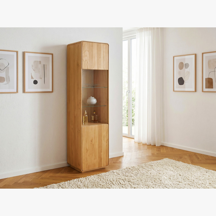 Massive Vitrine Avalon 1-türig Eiche natural