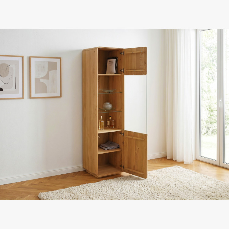 Massive Vitrine Avalon 1-türig Eiche natural