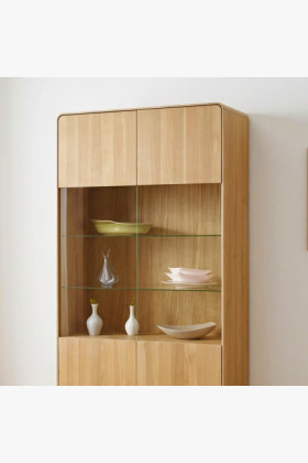Vitrine Avalon 2-türig Eiche natural mit Glas 2