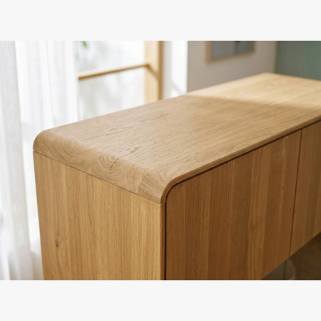 Vitrine Avalon 2-türig Eiche natural mit Glas