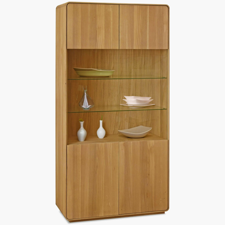 Vitrine Avalon 2-türig Eiche natural mit Glas