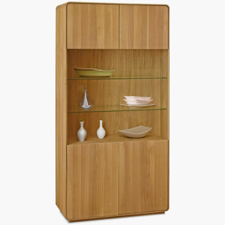 Vitrine Avalon 2-türig Eiche natural mit Glas