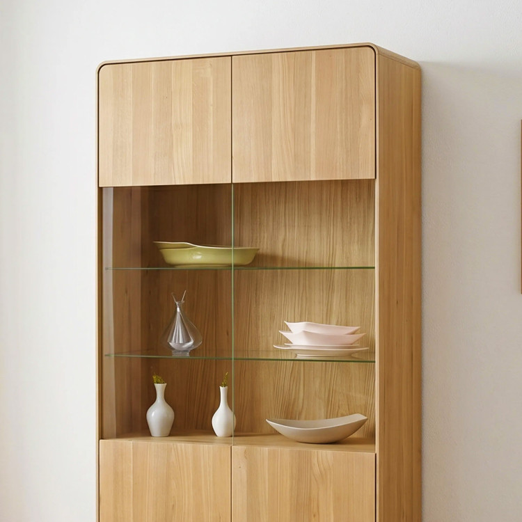 Vitrine Avalon 2-türig Eiche natural mit Glas