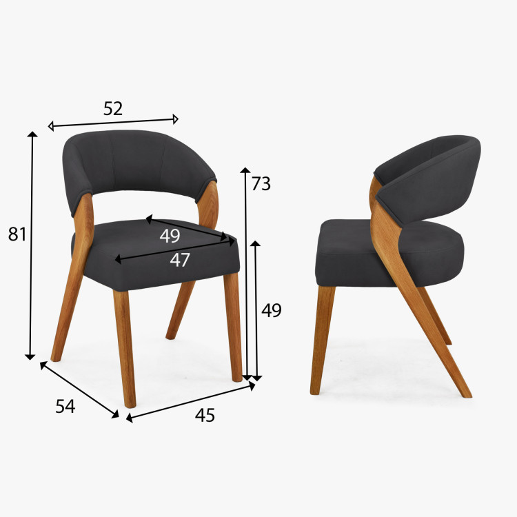Designluxusstuhl - Eiche, Almondo