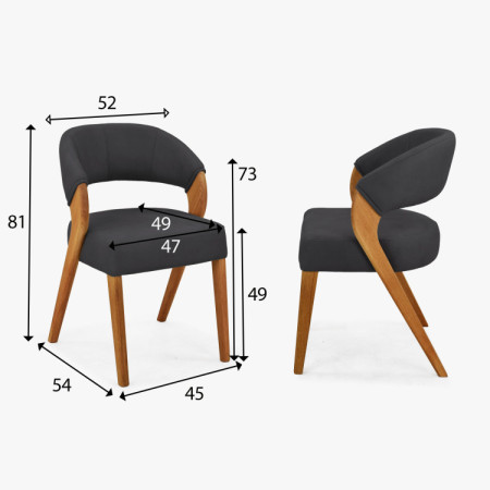 Designluxusstuhl - Eiche, Almondo