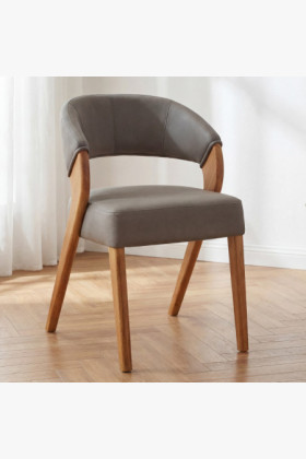 Designluxusstuhl - Eiche, Almondo - Taupe 2