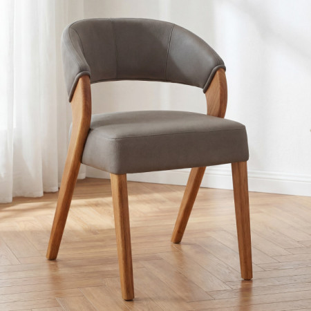 Designluxusstuhl - Eiche, Almondo - Taupe