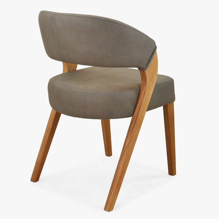 Designluxusstuhl - Eiche, Almondo - Taupe