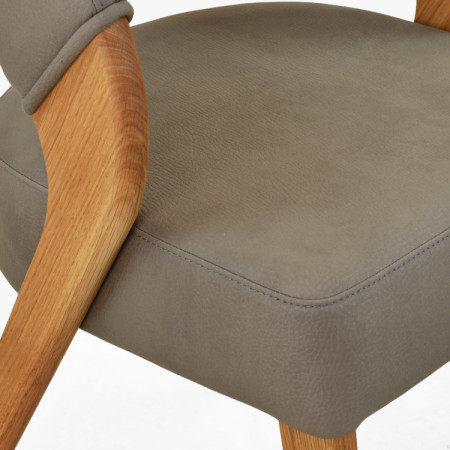 Designluxusstuhl - Eiche, Almondo - Taupe