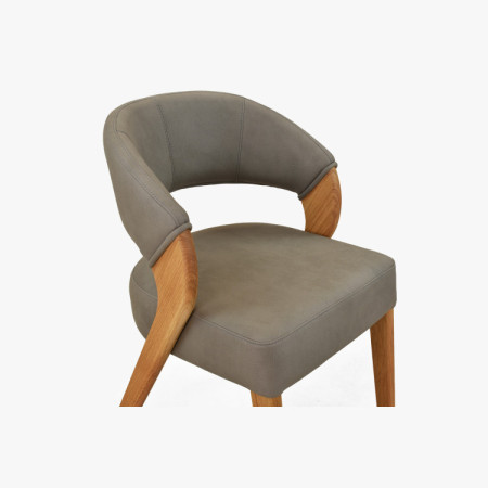 Designluxusstuhl - Eiche, Almondo - Taupe