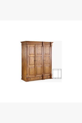 GARDEROBENSCHRANK PRESTIGE (D-SAW-68 A1) BRAUN LACKIERT 2