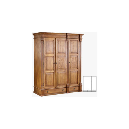 GARDEROBENSCHRANK PRESTIGE (D-SAW-68 A1) BRAUN LACKIERT